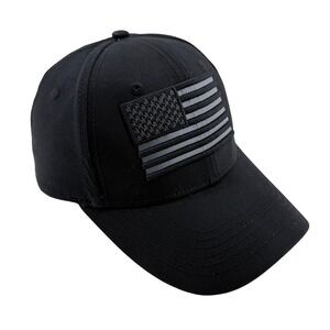 Mobil Delvac Baseball Cap Mens OSFM Black Cotton American Flag Tactical Hat